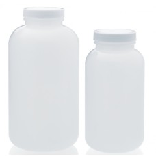 W218826 - Flacon plastique rond HDPE à col large 950 ml, coloris naturel, sans bouchon (Boîte de 72)