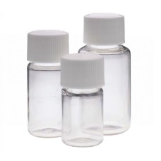 W220000 - Fiole de diagnostic en PET transparent, 5 mL, avec bouchon polypropylene à joint mousse PE 