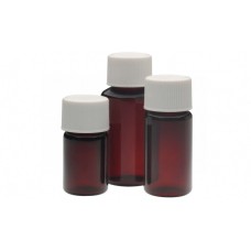 W220004 - Fiole de diagnostic en PET brun, 10 mL, avec bouchon polypropylene à joint mousse PE 