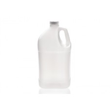 W222340 - Pichet plastique rond à poignee HDPE 2000 ml, coloris naturel, avec bouchon à joint PE en polypropylene blanc (Boîte de 40)