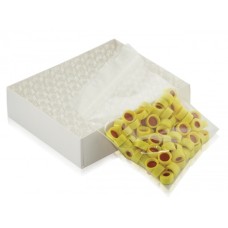 W225154-0105 - Fiole en verre clair de Type I, 12 x 32, avec bouchon jaune à joint PTFE/silicone rouge 