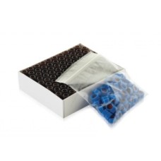W225156-0104 - Fiole en verre brun de Type I, 12 x 32, avec bouchon bleu à joint PTFE/silicone rouge 
