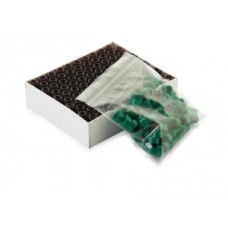 W225156-0107 - Fiole en verre brun de Type I, 12 x 32, avec bouchon vert à joint PTFE/silicone rouge 