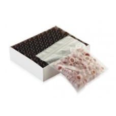 W225156-04 - Fiole en verre brun de Type I, 12 x 32, avec bouchon naturel à joint PTFE bleu/silicone 