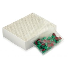 W225174-0107 - E-Z Vial® haut serti en verre brun de Type I, 12 x 32, avec pastille d'annotation et scellage vert à septum PTFE/caoutchouc rouge 