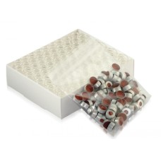 W225174-02 - E-Z Vial® haut serti en verre de Type I, 12 x 32, avec pastille d'annotation et scellage naturel à septum PTFE/silicone 