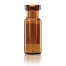 W225225-01 - Fiole à sertir LVITM 0,3 mL en verre borosilicate de Type I, avec scellage aluminium à joint 0,002 PTFE/0,037 caoutchouc rouge, 11 mm, brun/naturel 