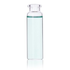 W225283 - Fiole à espace de tete à fond plat, verre clair borosilicate de Type I, finition biseautee, contenance 20 mL 