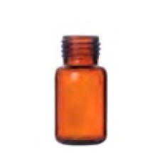W225285 - Fiole à espace de tete à fond arrondi, verre brun borosilicate de Type I, col filete, contenance 10 mL 