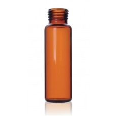W225287 - Fiole à espace de tete à fond arrondi, verre brun borosilicate de Type I, col filete, contenance 20 mL 