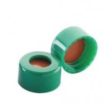 W225330-0107 - Bouchon ABC en polypropylene vert à joint PTFE blanc et silicone rouge 