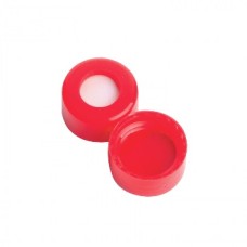 W225332-0203 - Bouchon visse ABC en polypropylene rouge à joint 0,005 PTFE/0,035 silicone, diametre 9 mm 