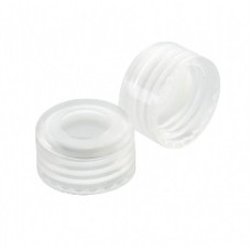 W225333-03 - Bouchon visse ABC en polypropylene naturel à joint 0,005 PTFE/0,035 silicone/0,005 PTFE, diametre 9 mm 