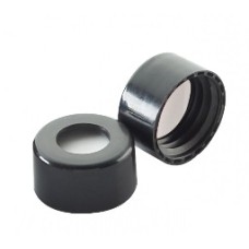 W225333-0301 - Bouchon visse ABC en polypropylene noir à joint 0,005 PTFE/0,035 silicone/0,005 PTFE, diametre 9 mm 