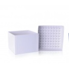 W651603-XL - Boîte de stockage en carton CryoFile® blanche XL, 130 mm longueur x 130 mm largeur x 97 mm hauteur, pour fioles cryogeniques 5 mL 