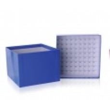 W651604-XL - Boîte de stockage en carton CryoFile® bleue XL, 130 mm longueur x 130 mm largeur x 97 mm hauteur, pour fioles cryogeniques 5 mL 