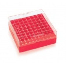 W651703-R - Boîte de congelation KeepIT® 81 plastique rouge, 81 emplacements 