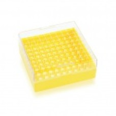 W651704-Y - Boîte de congelation KeepIT® 100 plastique jaune, 100 emplacements 