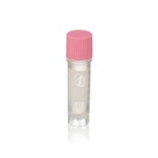 W985865-BC - Fiole sterile CryoELITE® autoportante à filetage externe 2 mL en polypropylene, avec insert à code-barres 2D et bouchon rose 