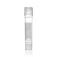 W985869 - Fiole cryogenique CryoELITE® autoportante à fond conique 3 mL en polypropylene, avec pastille d'annotation et bouchon naturel à filetage externe 