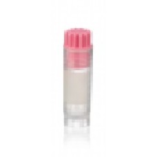 W985918 - Fiole cryogenique CryoELITE® autoportante à fond conique 2 mL en polypropylene, avec pastille d'annotation et bouchon rose à filetage interne 