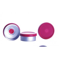 W986009-S - Flip cap 13 mm, aluminium, rouge, sterile (Boîte de 230)