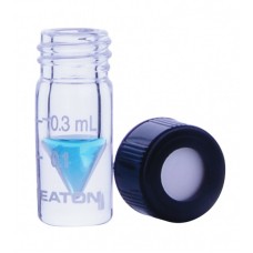 W986293NG - Fiole V Vial® 0,3 mL col filete en verre clair borosilicate de Type I, graduee, avec bouchon 13-425 à haut ouvert 