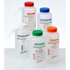 WGW801P - Pissettes integrales rondes, col large, 500 ml eau distillee, capuchon blanc
