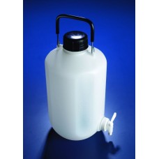 BGH034 - Bonbonne hexa PE avec bouchon vissant 1 poignee avec robinet 5 l