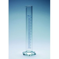 CRC201 - Eprouvette  graduee bleu à bec MBL pied hexagonal classe B 5ml