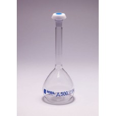 FRD167 - Fiole jaugee bouch. MBL classe A H mark et certif. 20ml CN10/19 serigraphie bleue