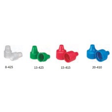 W242533-A - Bouchon de flacon compte-gouttes en polypropylene orange pour pointe de 13 mm et flacon compte-gouttes de 6 mL, taille 13-425 (Boîte de 1000)     